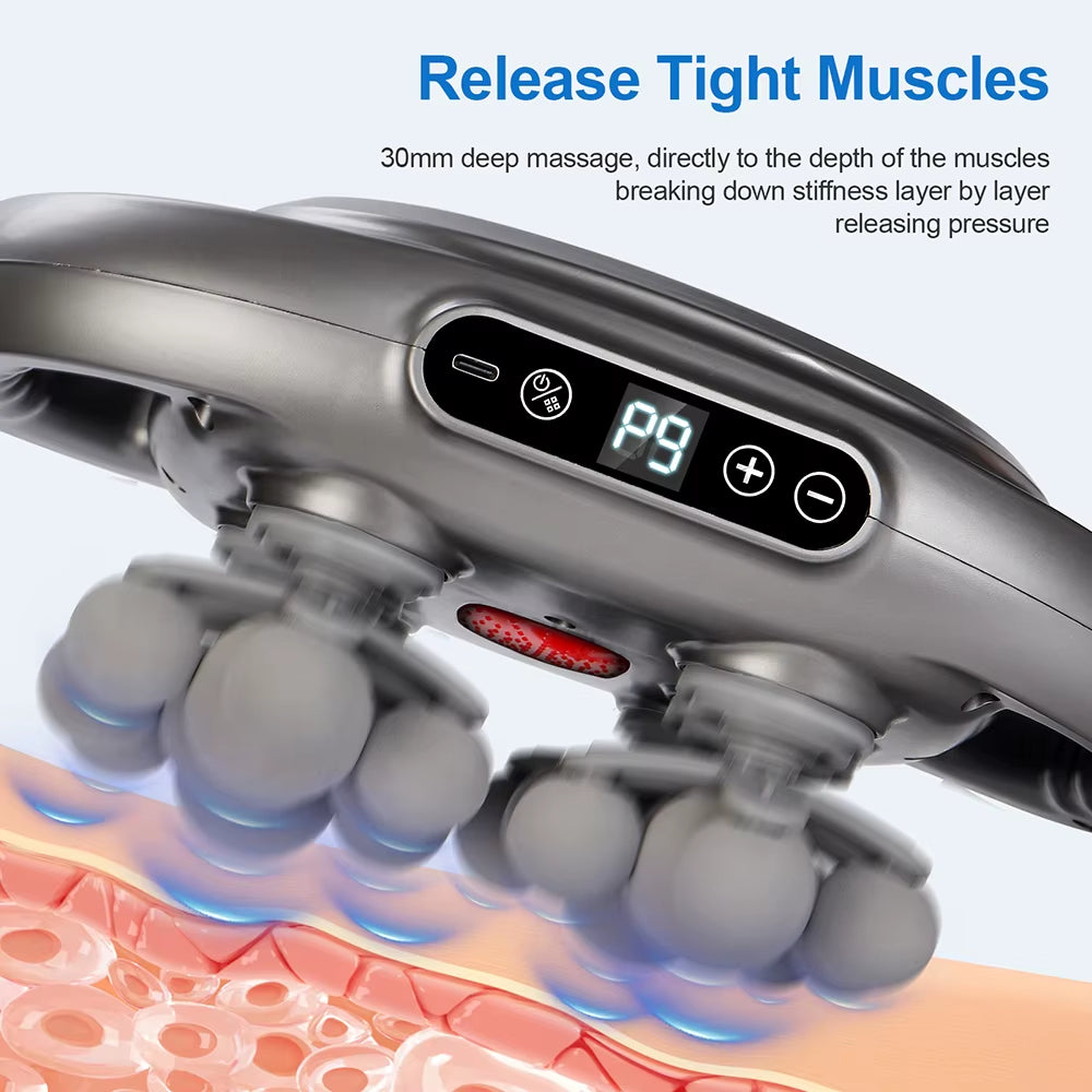 22-Head Fascia Gun High-Frequency Vibration Body Massage Gun Back and Waist Massager Massager Neck Shoulder Massager Masajeador
