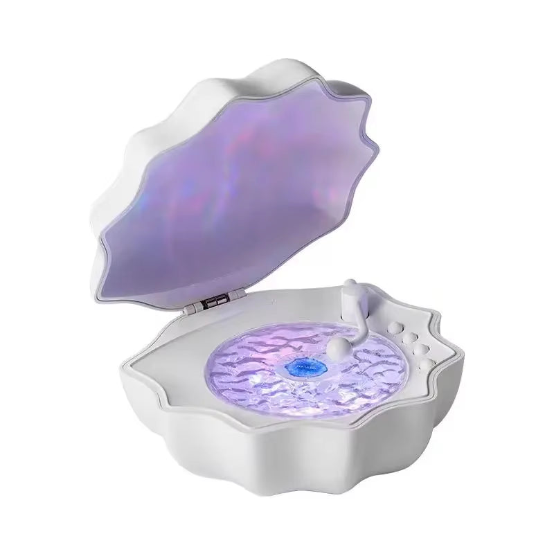 Portable Bluetooth Speaker Retro Design Colorful Projection Light White Noise Sleep Aid Bluetooth Soundbox Wireless Music Player