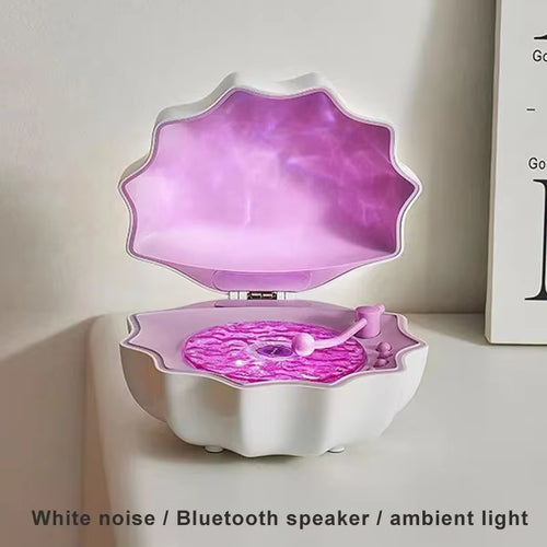 Portable Bluetooth Speaker Retro Design Colorful Projection Light White Noise Sleep Aid Bluetooth Soundbox Wireless Music Player
